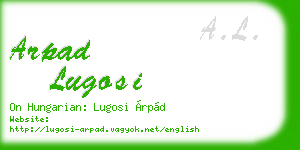 arpad lugosi business card