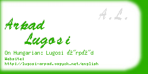 arpad lugosi business card